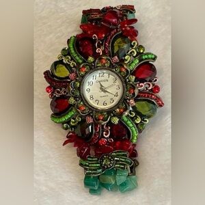 CHICO Colorful Beaded Watch with Floral Design
